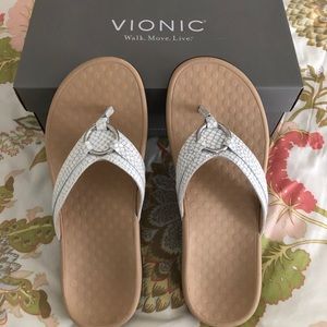 NWT VIONIC TIDE ALOE TOE POST SANDAL, SZ 8